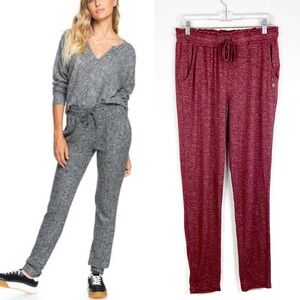 Roxy Womens Sz 10 High Tide Jogger Pants Lightweight Loungewear Athleisure Red